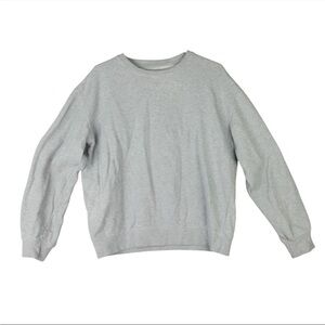 Quince Sweatshirt Women Size Large Gray Organic Cotton Crewneck Pullover